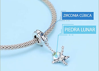 Charm Astronauta y cohete, colgante